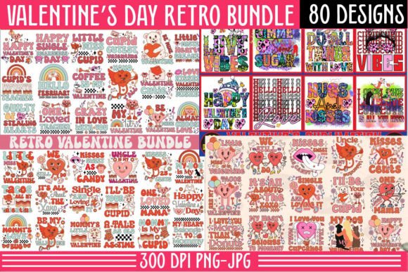 Retro Valentine Sublimation PNG Bundle Review